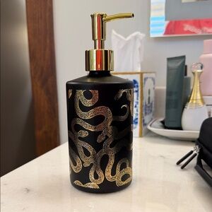 Elegant Black and Gold Soap Dispenser